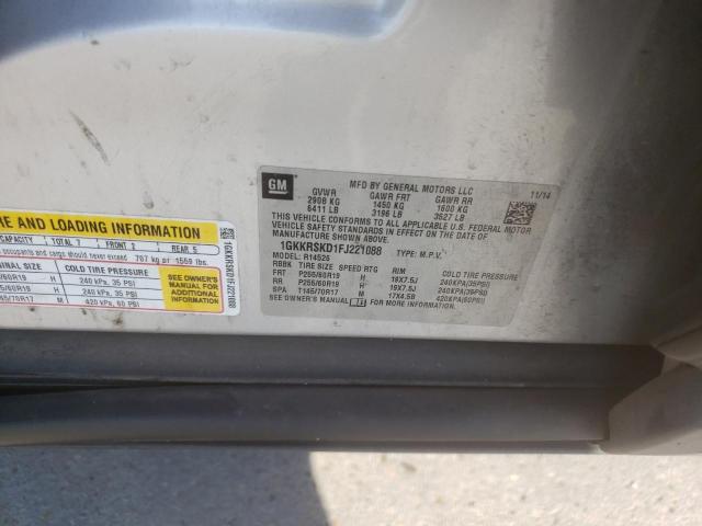 1GKKRSKD1FJ221088 GMC Acadia Slt-2