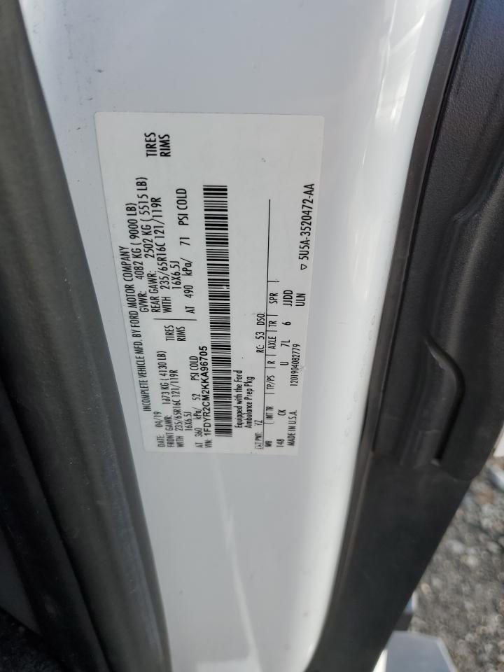 1FDYR2CM2KKA96705 FORD TRANSIT 2019