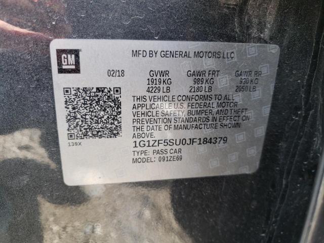 2018 CHEVROLET MALIBU HYB - 1G1ZF5SU0JF184379