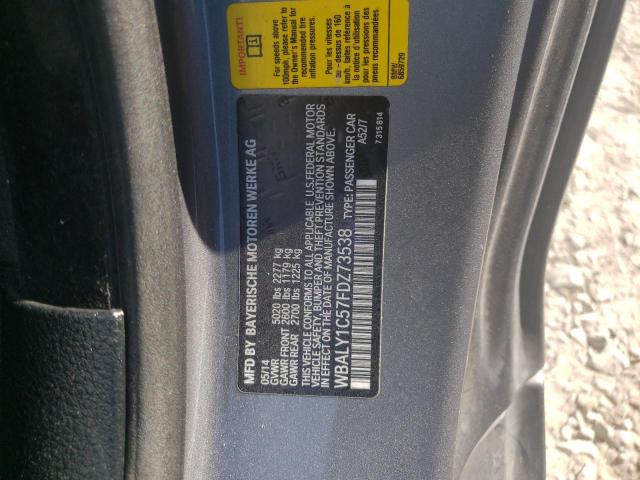 2015 BMW 640 XI WBALY1C57FDZ73538