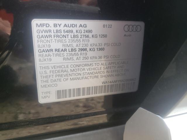 2022 AUDI Q5 SPORTBA WA14AAFY5N2059052