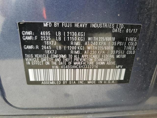4S4BSANC6H3332316 Subaru Outback 2.5i Limited