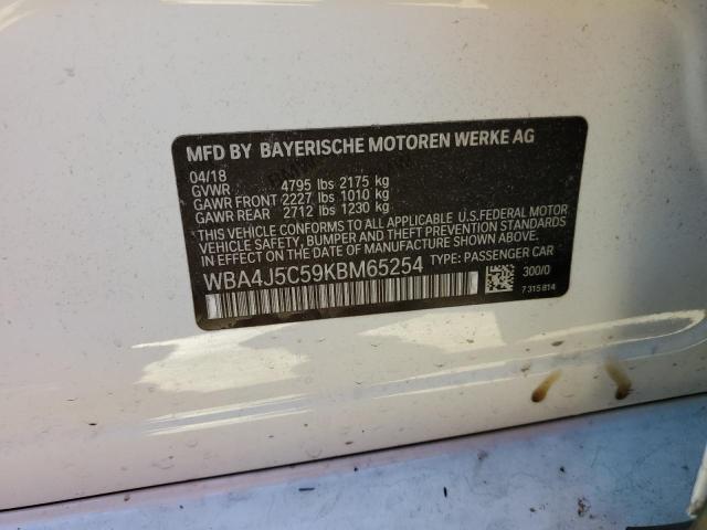 2019 BMW 440I GRAN WBA4J5C59KBM65254