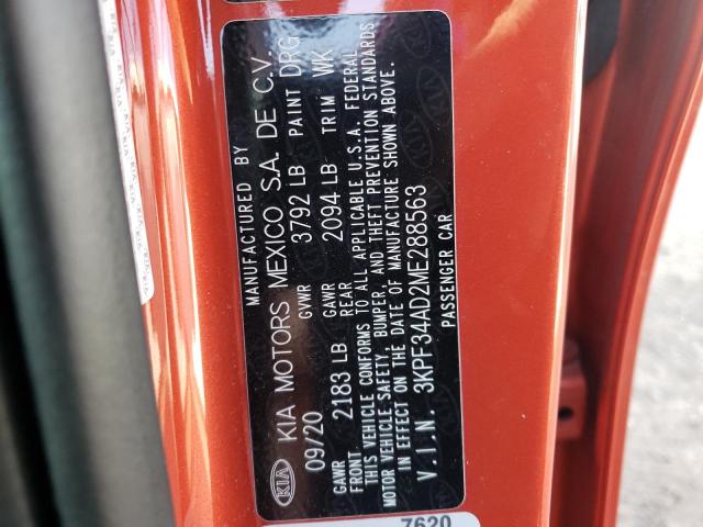3KPF34AD2ME288563 KIA Forte Gt Line