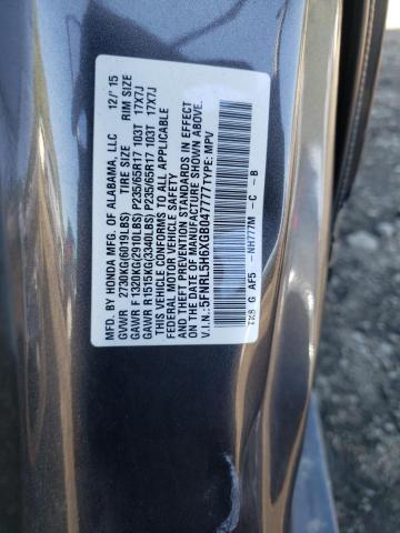 2016 HONDA ODDESSEY 5FNRL5H6XGB047777