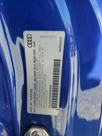2017 AUDI A5 SPORT WAUD2AFHXHN000646