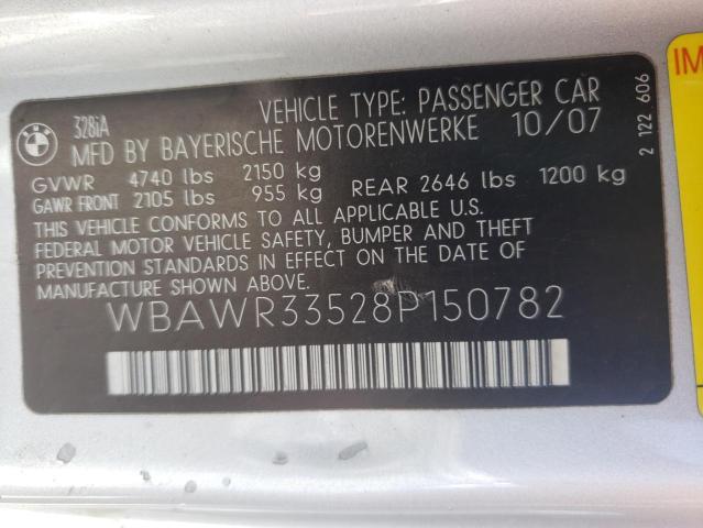 WBAWR33528P150782 BMW 328 I Sulev