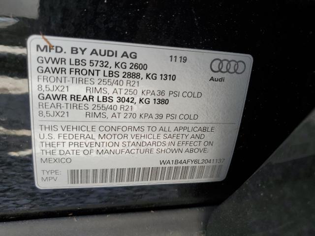 2020 AUDI SQ5 PREMIU WA1B4AFY6L2041137