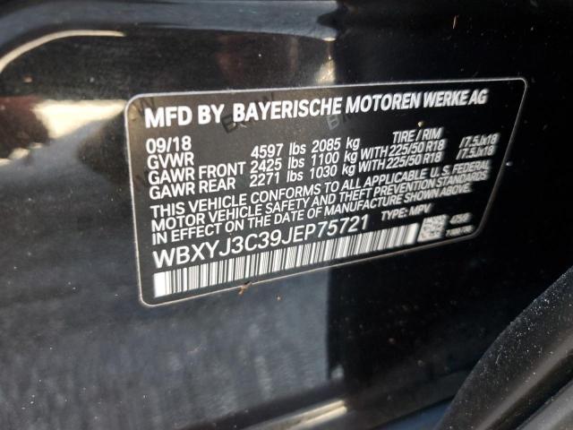 2018 BMW X2 SDRIVE2 WBXYJ3C39JEP75721