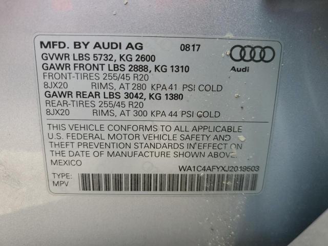 2018 AUDI SQ5 PRESTI WA1C4AFYXJ2049503
