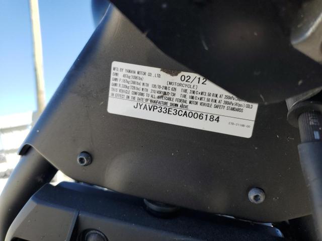 2012 YAMAHA XVS1300 CU JYAVP33E3CA006184