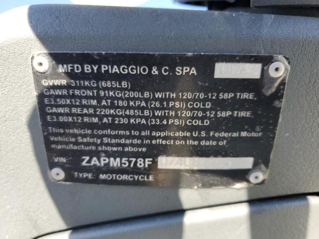 2007 PIAGGIO FLY 150 ZAPM578F074001185
