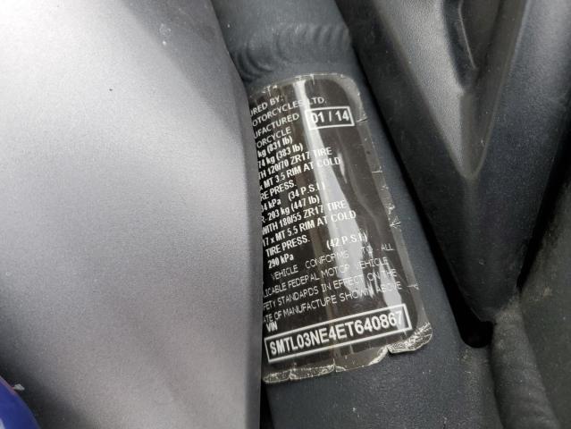 2014 TRIUMPH MOTORCYCLE STREET TRI SMTL03NE4ET640867