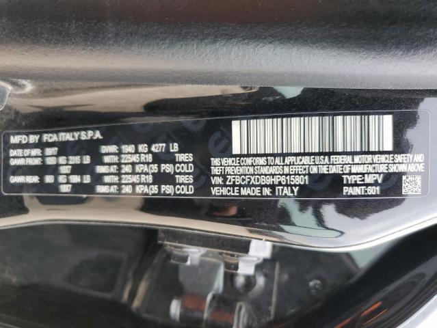 2017 FIAT 500X LOUNG ZFBCFXDB9HP615801