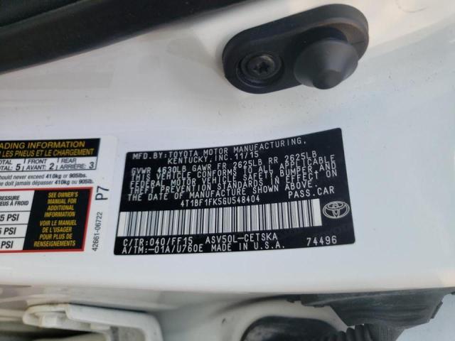 2016 TOYOTA CAMRY LE X 4T1BF1FK5GU548404
