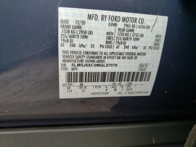 2021 LINCOLN AVIATOR 5LM5J6XC0MGL07079
