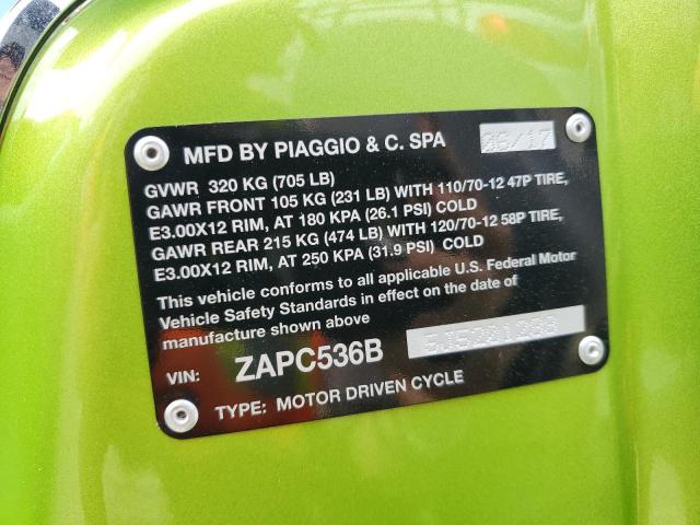 2018 VESPA PRIMAVERA ZAPC536B5J5201288