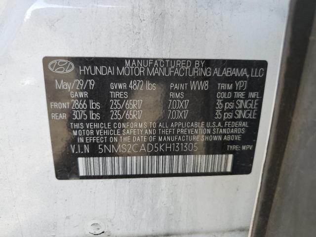 2019 HYUNDAI SANTA FE S - 5NMS2CAD5KH131305