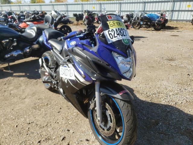 Salvage cars for sale from Copart Pekin, IL: 2013 Yamaha FZ6 R