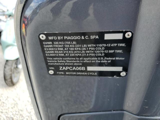 2022 PIAGGIO VESPA ZAPCA06B9N5103980