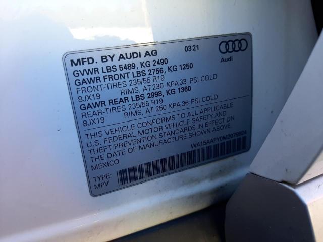 2021 AUDI Q5 SPORTBA WA15AAFY0M2079924