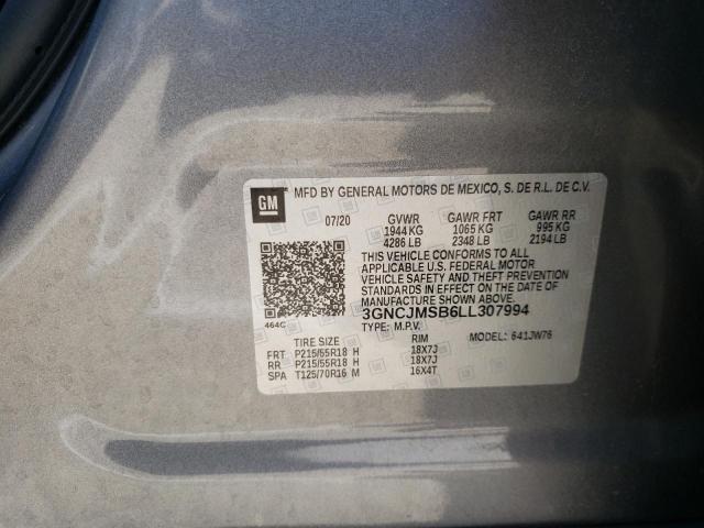 2020 CHEVROLET TRAX PREMI 3GNCJMSB6LL307994