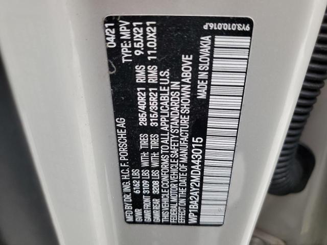 2021 PORSCHE CAYENNE CO WP1BA2AY2MDA43015