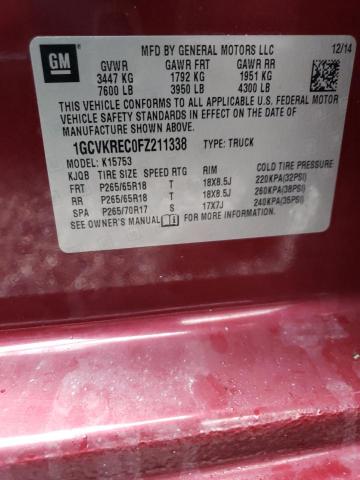 2015 CHEVROLET SLVRD 1500 1GCVKREC0FZ211338