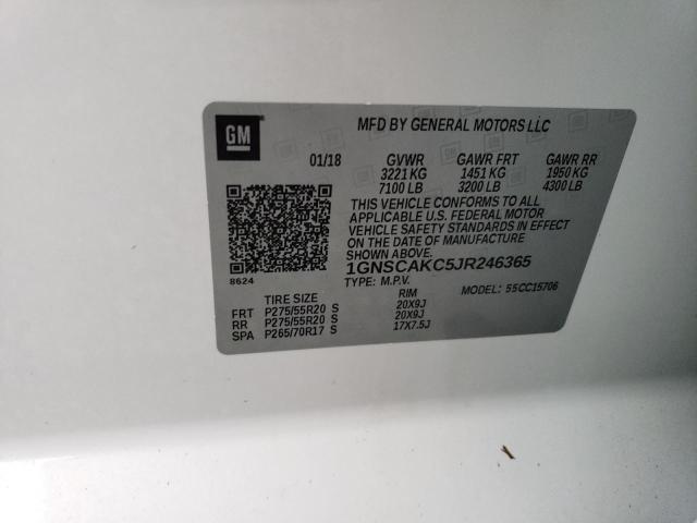 2018 CHEVROLET TAHOE C150 - 1GNSCAKC5JR246365