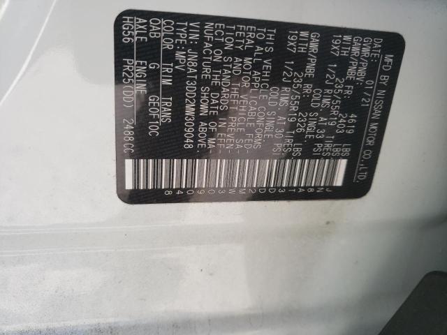 2021 NISSAN ROGUE PLAT JN8AT3DD2MW309048