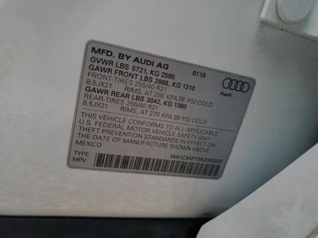 2019 AUDI SQ5 PRESTI WA1C4AFY5K2053900