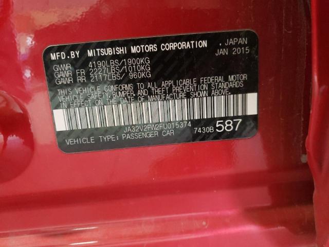 2015 MITSUBISHI LANCER SE JA32V2FW2FU015374