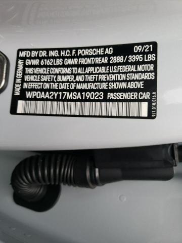 2021 PORSCHE TAYCAN WP0AA2Y17MSA19023
