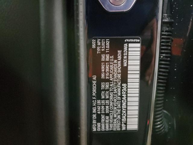 2022 PORSCHE CAYENNE CO - WP1BA2AY8NDA49368