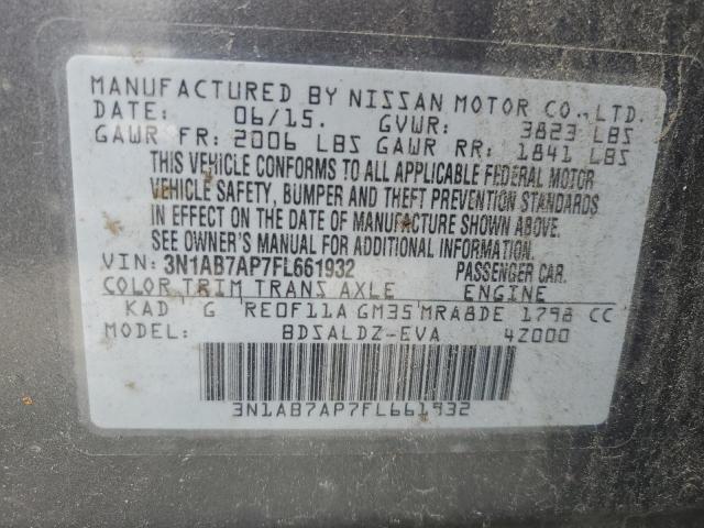 2015 NISSAN SENTRA S - 3N1AB7AP7FL661932