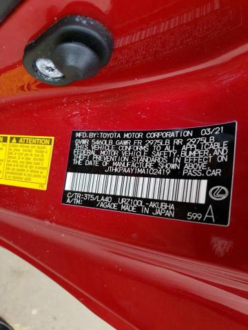 2021 LEXUS LC 500 JTHKPAAY1MA102419