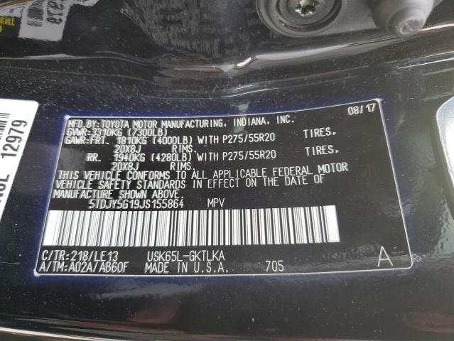 2018 TOYOTA SEQUOIA LI 5TDJY5G19JS155864