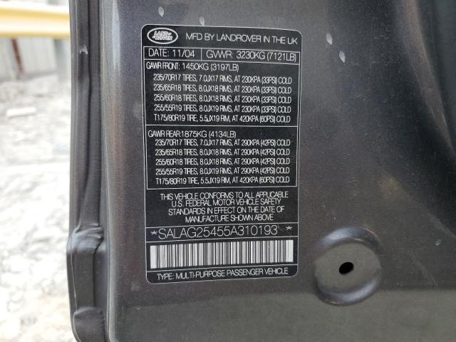SALAG25455A310193 Land Rover LR3