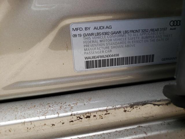 2020 AUDI A8 L WAU8EAF86LN004498