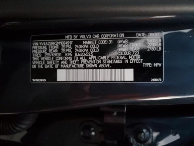 2021 VOLVO XC60 T6 MO YV4A22RK2M1684917