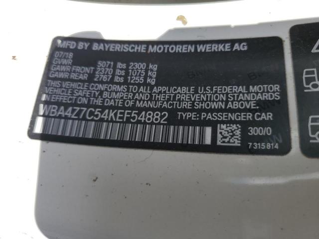 2019 BMW 440XI WBA4Z7C54KEF54882