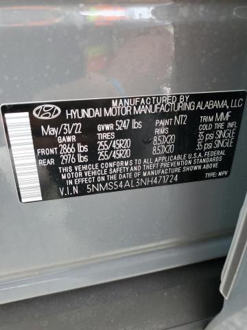 2022 HYUNDAI SANTA FE C 5NMS54AL3NH471724