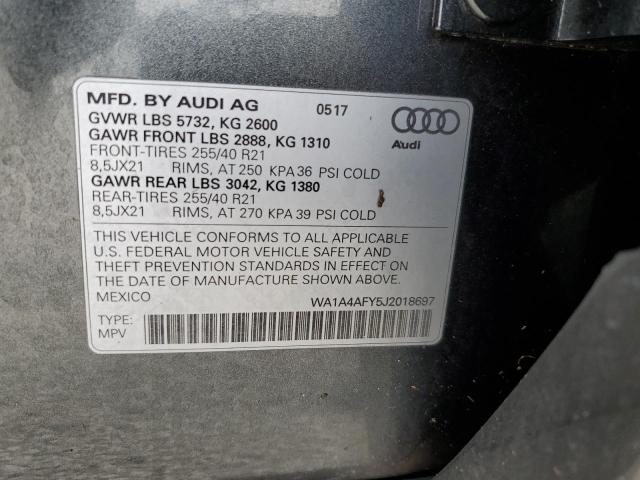 2018 AUDI SQ5 PREMIU WA1A4AFY5J2018697
