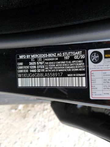2020 MERCEDES-BENZ S 450 W1KUG6GB8LA558917