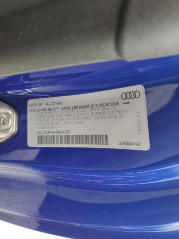 2017 AUDI A5 SPORT WAUD2AFH3HN002285