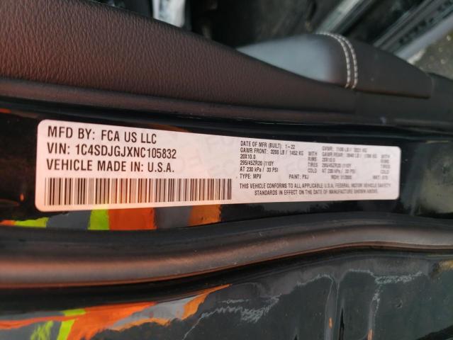 2022 DODGE DURANGO SR 1C4SDJGJXNC105832