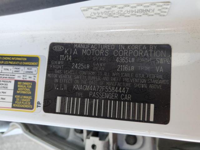 KNAGM4A72F5584447 KIA Optima Lx
