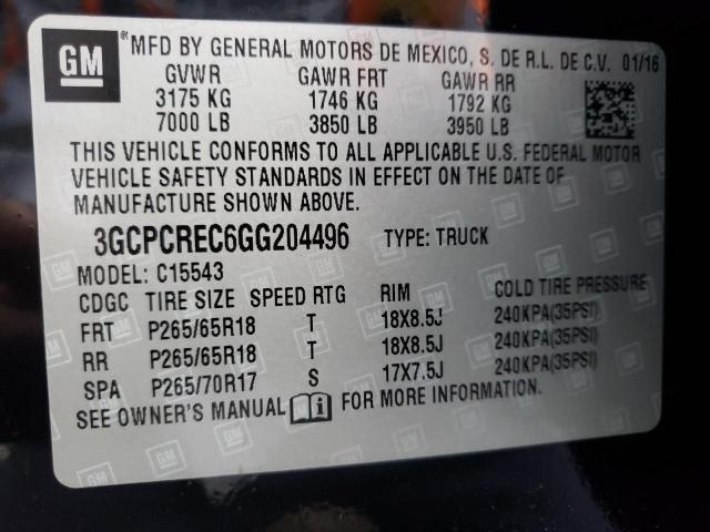 2016 CHEVROLET SILVRDO LT 3GCPCREC6GG204496