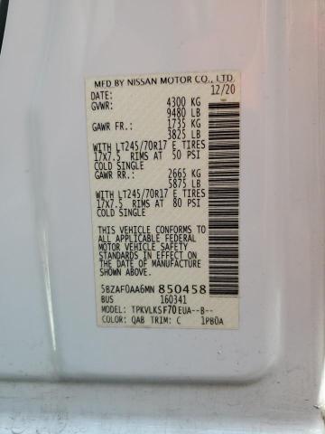 2021 NISSAN NV 3500 - 5BZAF0AA6MN850458