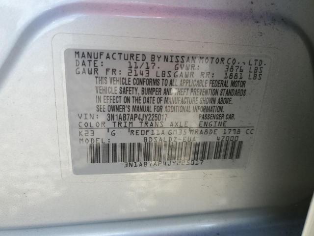 3N1AB7AP4JY225017 Nissan Sentra